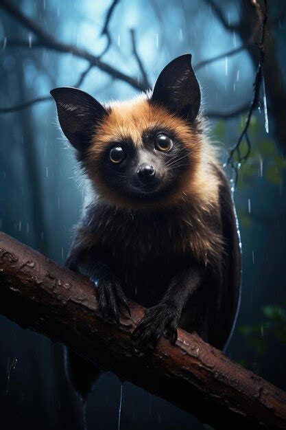 Premium Ai Image Spectacled Flying Fox In The Wild