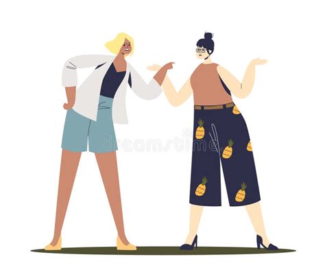 Two Girls Arguing Stock Illustrations 50 Two Girls Arguing Stock