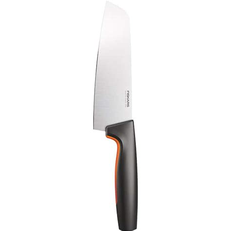 Cutit Santoku FISKARS Functional Form 1057536 16cm Inox Negru