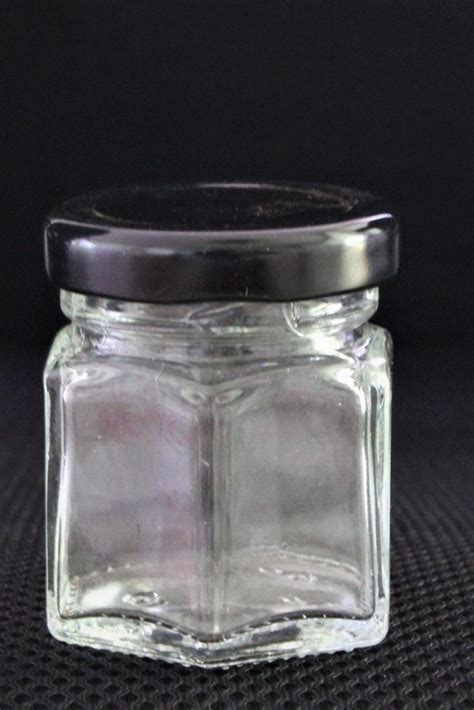 45ml Hexagonal Glass Jar With Cap At Rs 10 00 Piece Transparent Plain