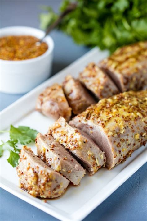 Honey Dijon Garlic Roasted Pork Tenderloin