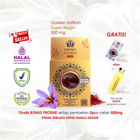 Jual Golden Saffron Indonesia Saffron Super Negin Finest Quality A