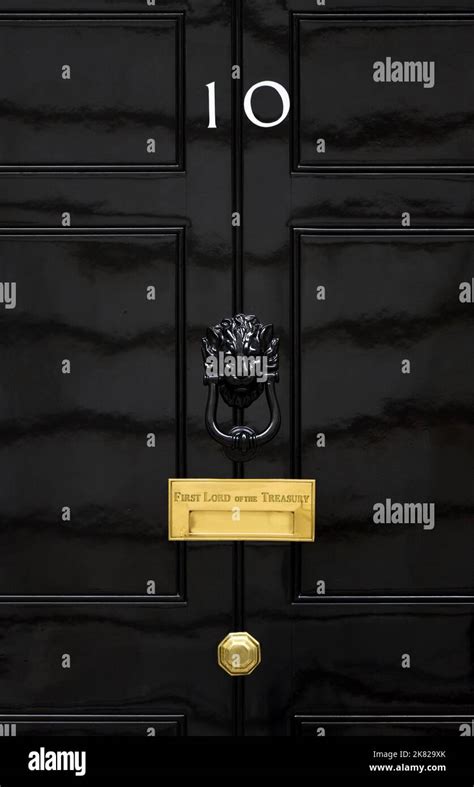 London England Uk The Door Of Number 10 Downing Street Stock Photo