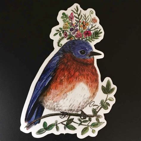 Cruz Illustrations Bluebird Sticker Mimis Attic Ithaca