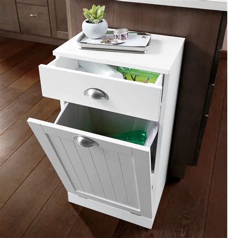 Richmond Tilt Out Trash Cabinet With Drawer Country Door Cabinet