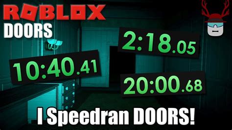 I Attempted Speedrunning Doors Roblox Doors Youtube