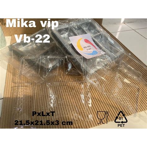 Jual Mika Nasi Kotak Mika Sekat Mika Plastik Merek Vip Uk Vb Sekat