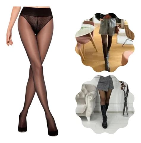 Meia Cal A Fio Preta Nude Premium Otima Elasticidade Mercadolivre