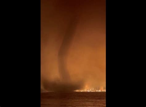 Fire Tornado Observed At Downton Lake Wildfire Delta Optimist
