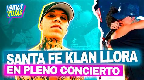 Santa Fe Klan llora en pleno concierto al cantar Se acabó YouTube