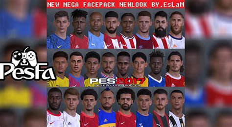 مگا فیس پک NO REAL EYES V6 برای PES 2017 توسط ESLAM