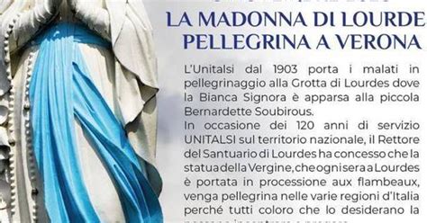 La Madonna Di Lourdes Pellegrina A Verona Chiesa Home Verona Fedele