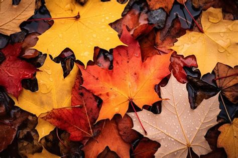 Premium AI Image A Maple Leaf With The Word Autumn On It