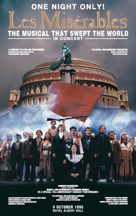 Les Misérables 10th Anniversary Concert At Londons Royal Albert Hall 1995