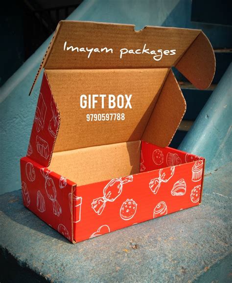 Single Wall 3 Ply Flexo Gift Packaging Printed Corrugated Carton Box At