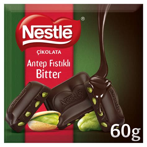 Nestlé Antep Fıstıklı Bitter Kare Çikolata 60g Migros