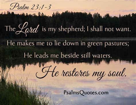 Verse Of The Day Psalms 231 3 Kjv Highland Park Baptist Church