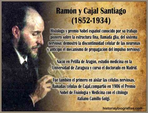 Biografia de Ramon Cajal Santiago Obra Científica Sobre las Celulas