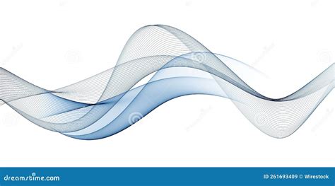 Color Light Blue Abstract Waves Design Stock Illustration