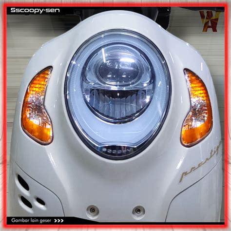 Jual Cutting Sticker Sen Untuk Lampu Sein Motor Scoopy Motif 1 Clear