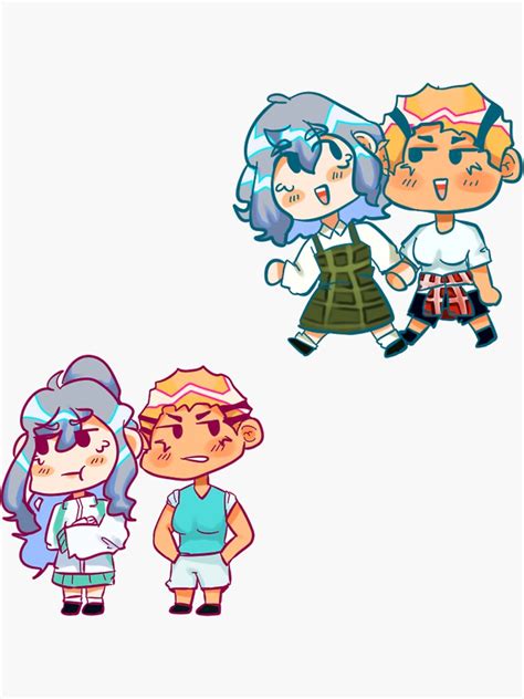 Kyouhaba Haikyuu Lesbian Chibi Stickers Sticker For Sale By Chainsawman Redbubble