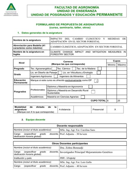 Mpacto Del Cambio Clim Tico Y Medidas De Adaptaci N En El Sector Forestal