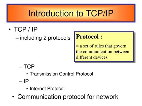 Ppt Introduction To Tcpip Powerpoint Presentation Free Download