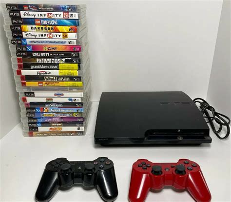 Sony - PS3 Slim 120GB CECH-2001A Console W/ 23 Video games & 2 Cont Examined Works Mountainous ...