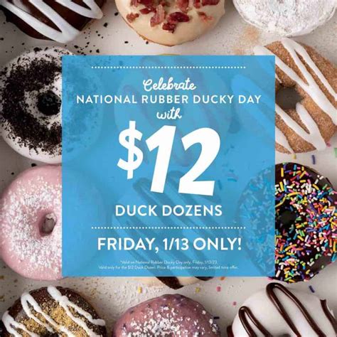 Duck Donuts Special Deal For National Rubber Ducky Day Jan