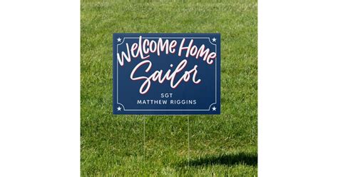 Welcome Home Sailor Deployment Sign Zazzle