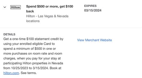 Amex Offer Spend Or More Get Back At Las Vegas Hilton