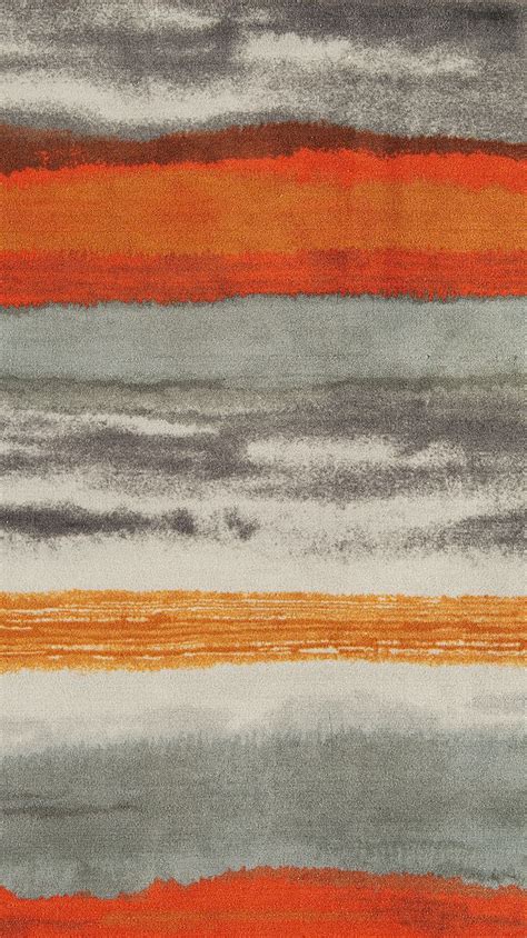 Handwoven Orange Area Rug With Watercolour Effect Orange Rugs Rugs