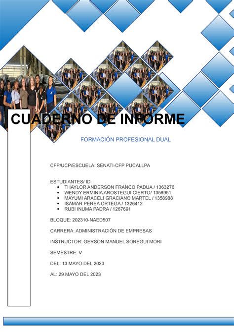 NAED NAED 510 Cuaderno DE Informes Mensual 4 1 CUADERNO DE INFORME