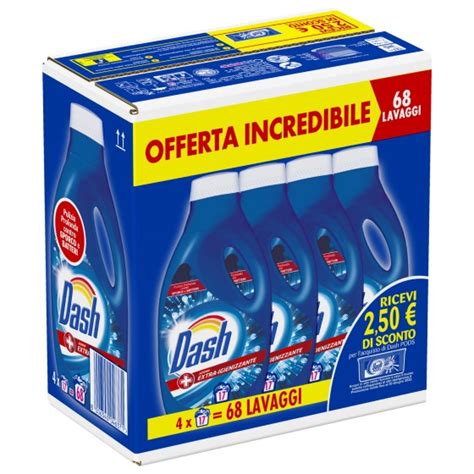 Detersivo Liquido Azione Extra Igienizzante Flaconi Dash