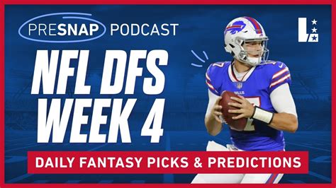 NFL Week 4 Preview Fantasy Matchups Breakdown DFS Sleeper Picks For