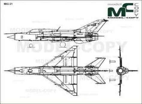 MiG 21 2D Drawing Blueprints 66321 Model COPY Default