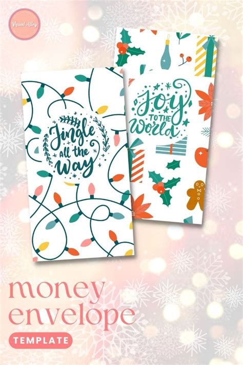 Christmas Money Envelope Canva Template Patterns Printable Envelope