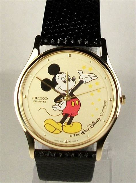 Disney Retired Seiko Mens Mickey Mouse Watch New Htf