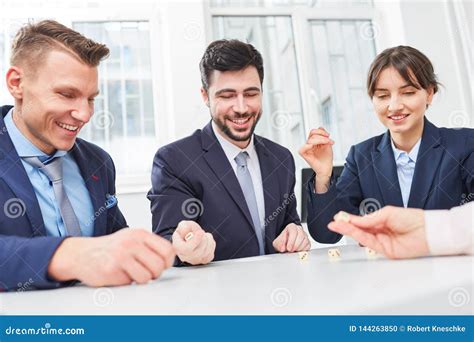 Business People Playing Dice Game Stock Photo Image Of Together