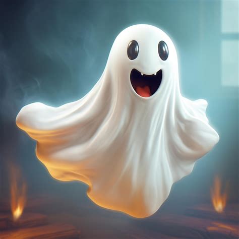 Premium Photo | Frightened halloween ghost flying through the air