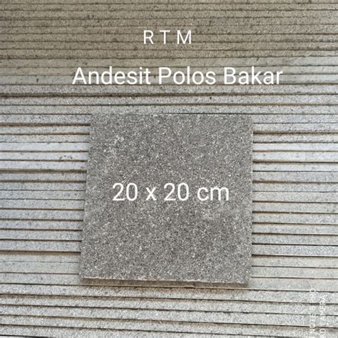 Jual Batu Andesit 20 X 20 Tebal 2 Cm Polos Bakar Free Ongkir P Jawa