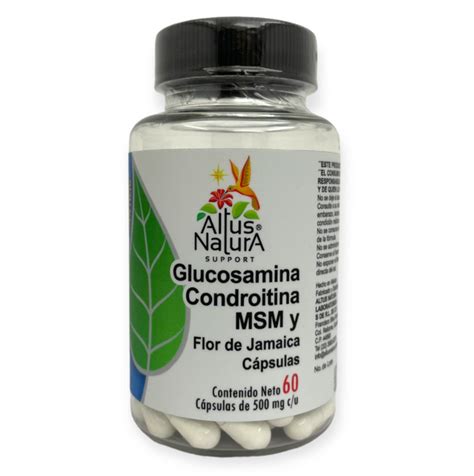 GLUCOSAMINA CONDROITINA MSM FLOR DE JAMAICA 500MG CAP C 60 ATN