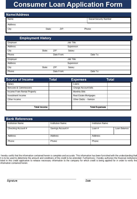 Business Loan Application Form Templates Free Report Templates Artofit