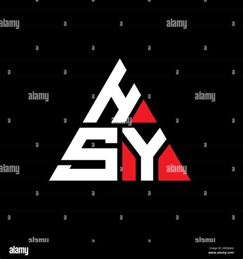 Hsy Triangle Letter Logo Design With Triangle Shape Hsy Triangle Logo