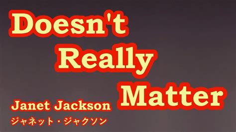 Doesn T Really Matter Janet Jackson Cover By