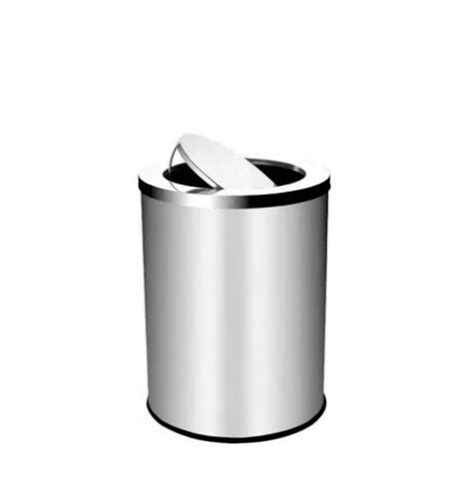 Silver 3 24 Kg 9 X 12 Inch Office Stainless Steel Swing Dustbin At Best