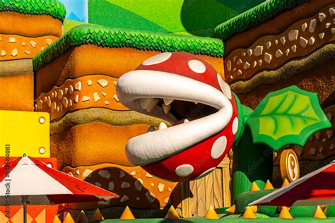 Piranha Plant At Super Nintendo World Universal Studios Hollywood