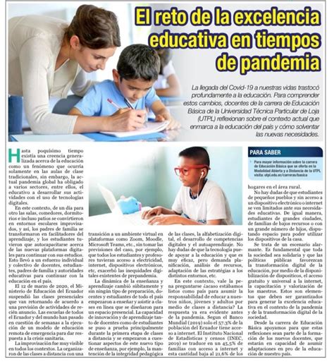 El Reto De La Excelencia Educativa En Tiempos De Pandemia Blog