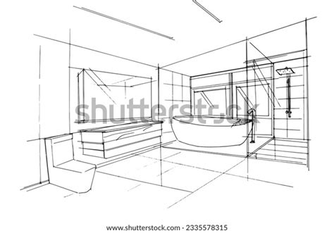 Bathroom Line Drawing Over 19873 Royalty Free Licensable Stock