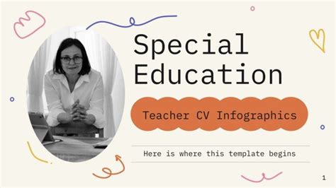 Special Education Teacher CV Infographics | Google Slides